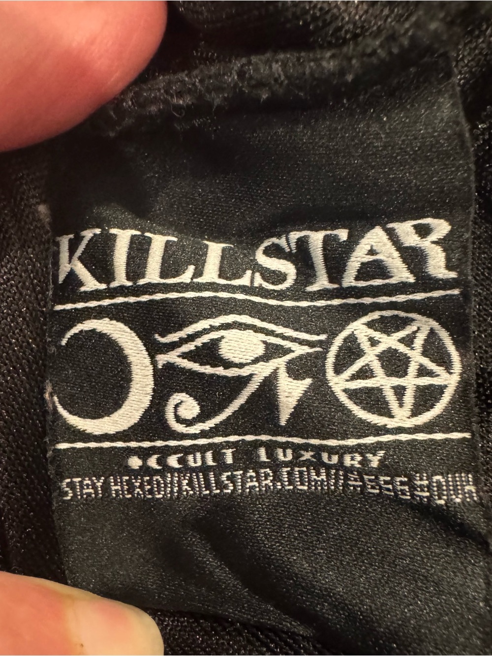 Killstar Midnight Velvet Long Sleeve Crop Top Black Crushed Velvet Goth Emo XL - Picture 8 of 9